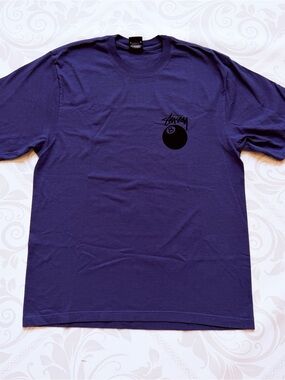 Stussy Purple Short Sleeve Graphic Logo Tee
